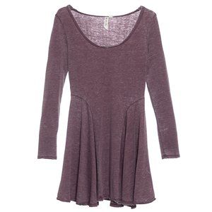 Others Follow Distressed Acid Wash Purple Sweatshirt Flowy Dress Size M…